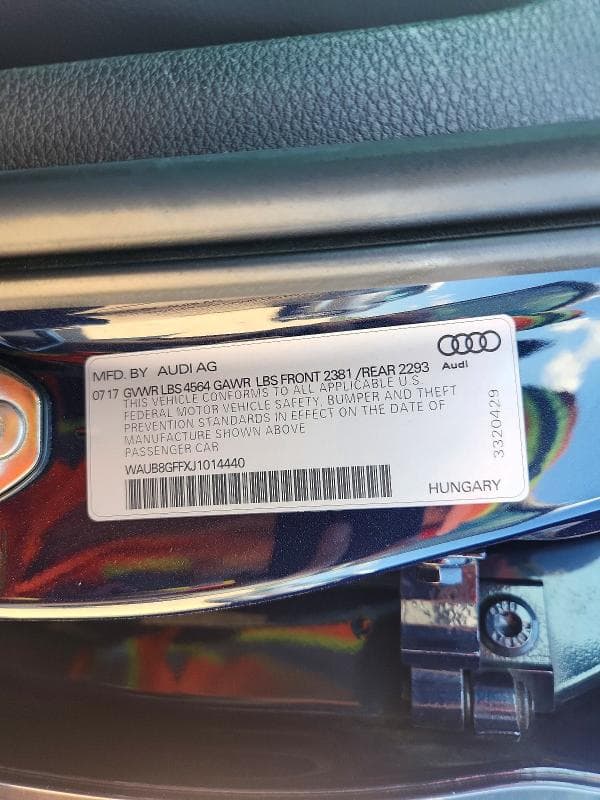 2018 AUDI A3 PREMIUM 12