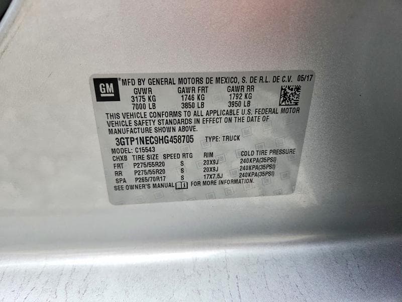 2017 GMC SIERRA C1500 SLT 12
