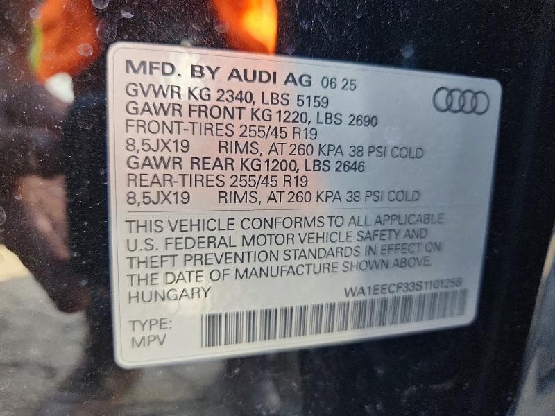 2025 AUDI Q3 PREMIUM PLUS S LINE 45 12