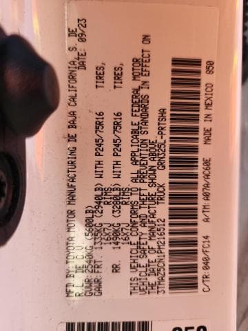 2023 TOYOTA TACOMA SR5 V6 12