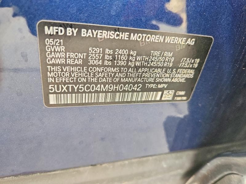 2021 BMW X3 XDRIVE30I 14