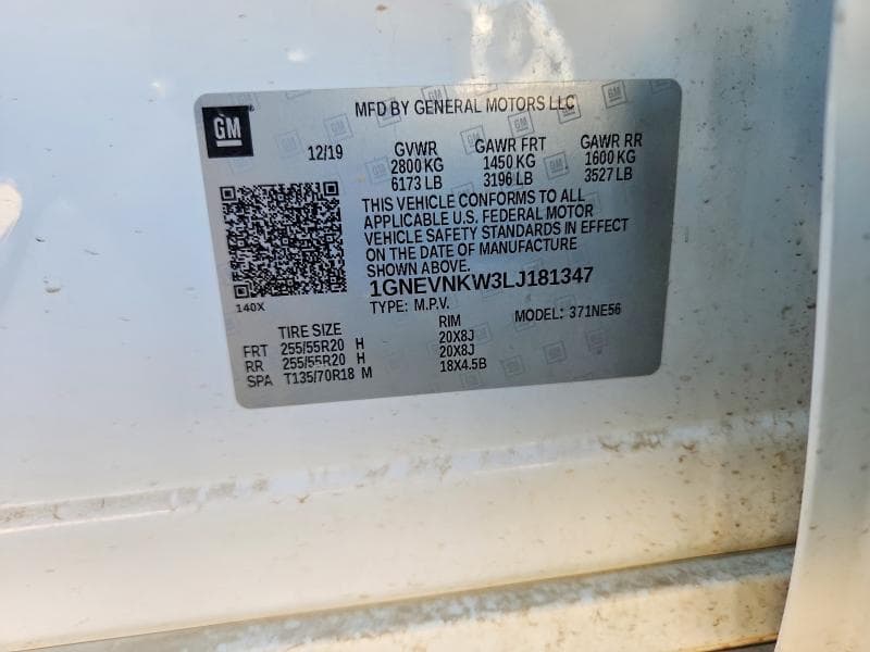 2020 CHEVROLET TRAVERSE HIGH COUNTRY 14