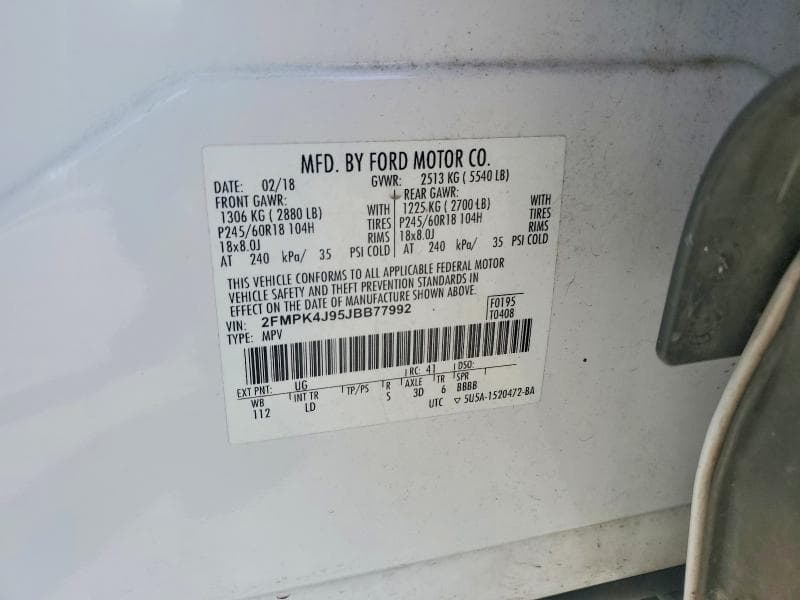 2018 FORD EDGE SEL 13