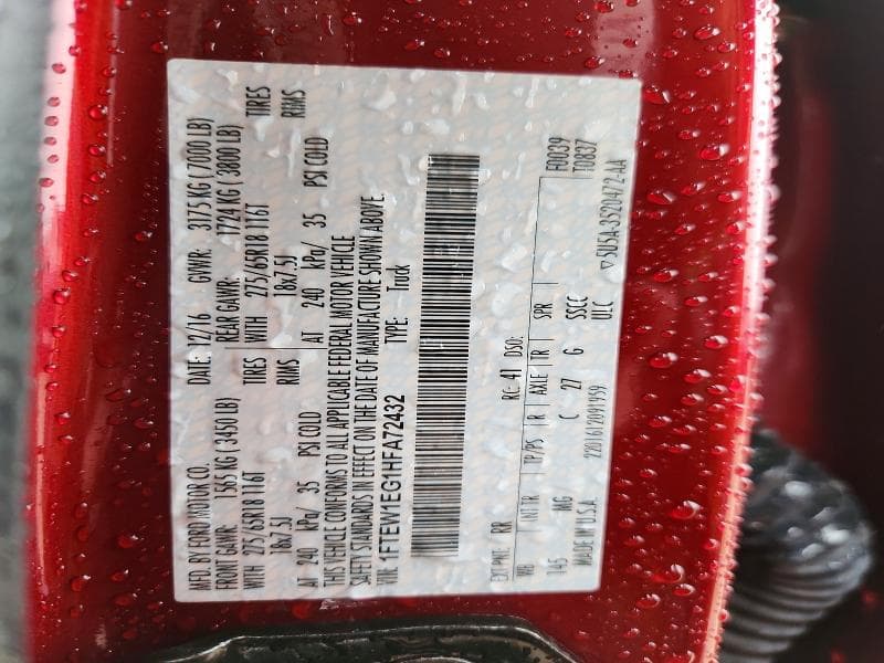 2017 FORD F150 SUPERCREW 13