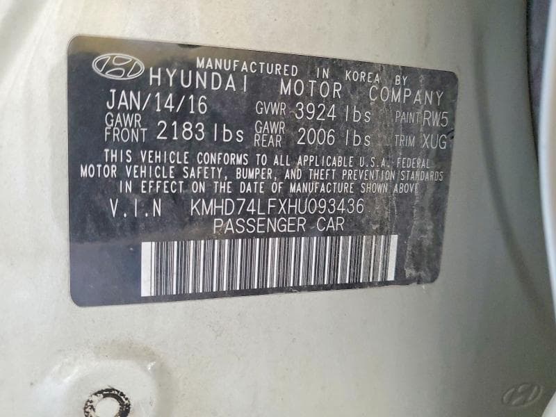 2017 HYUNDAI ELANTRA SE 13