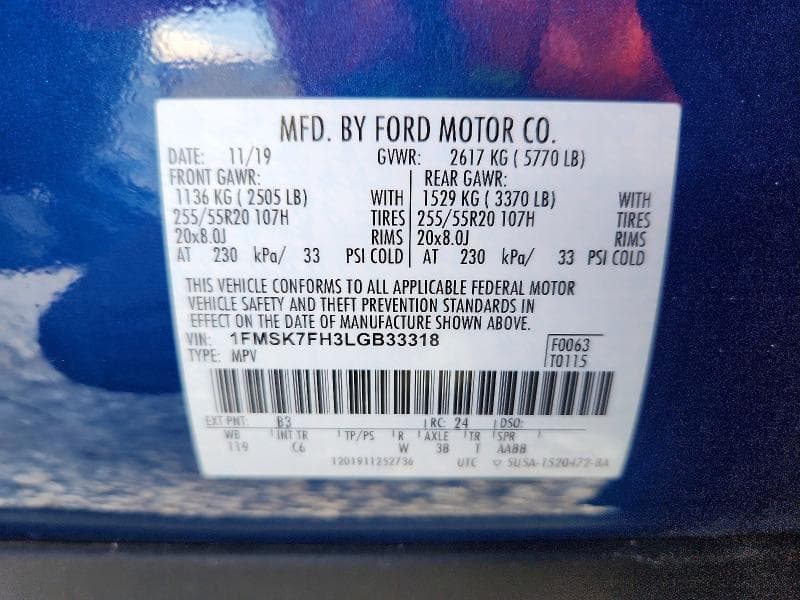 2020 FORD EXPLORER LIMITED 14