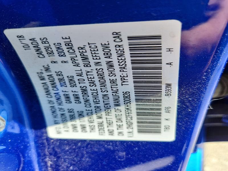 2019 HONDA CIVIC LX 13