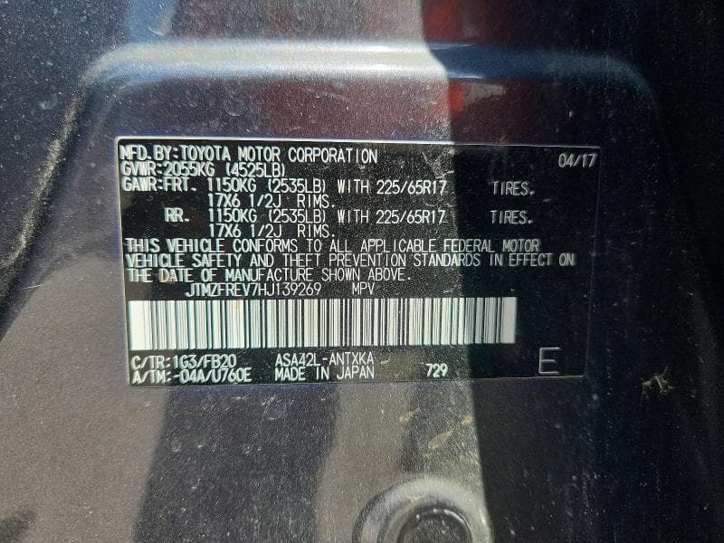 2017 TOYOTA RAV4 LE 12
