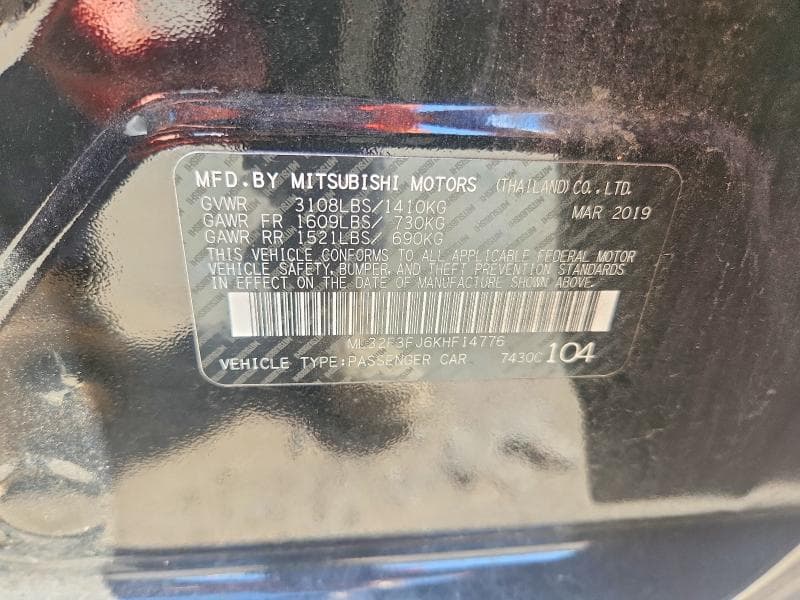 2019 MITSUBISHI MIRAGE G4 ES 12