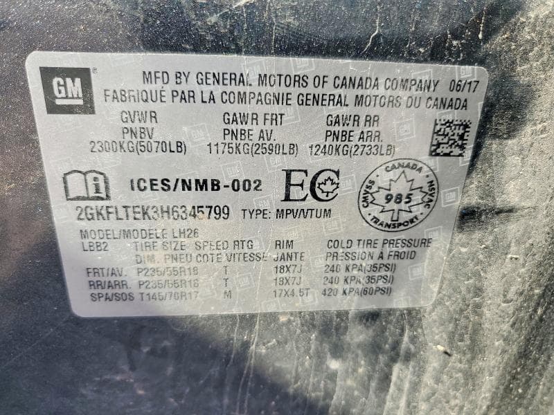 2017 GMC TERRAIN SLE 13