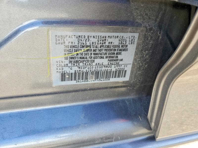 2023 NISSAN SENTRA SV 12