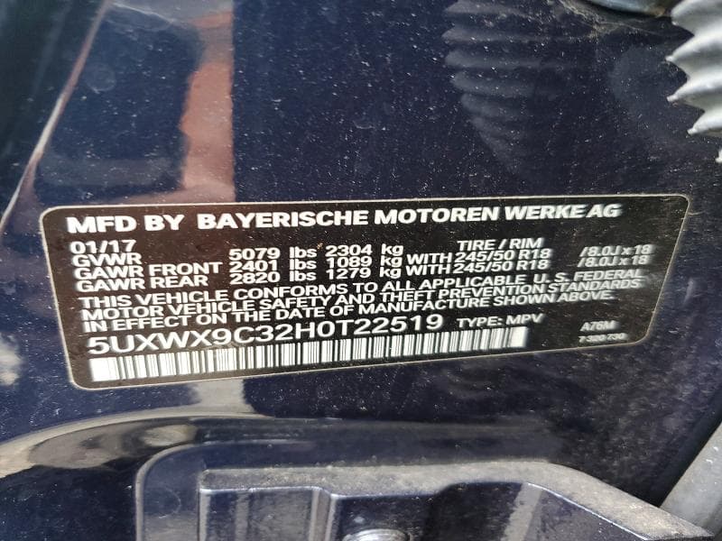 2017 BMW X3 XDRIVE28I 13