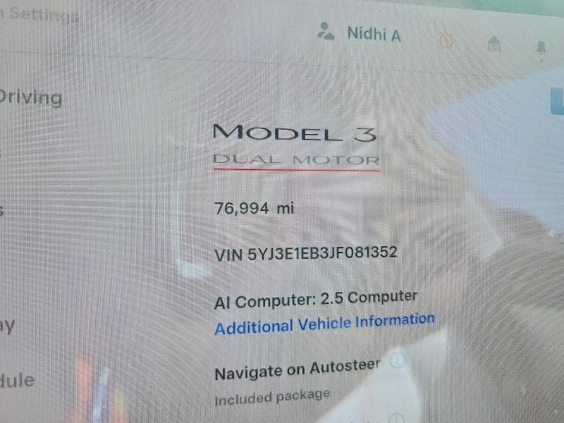 2018 TESLA MODEL 3 9