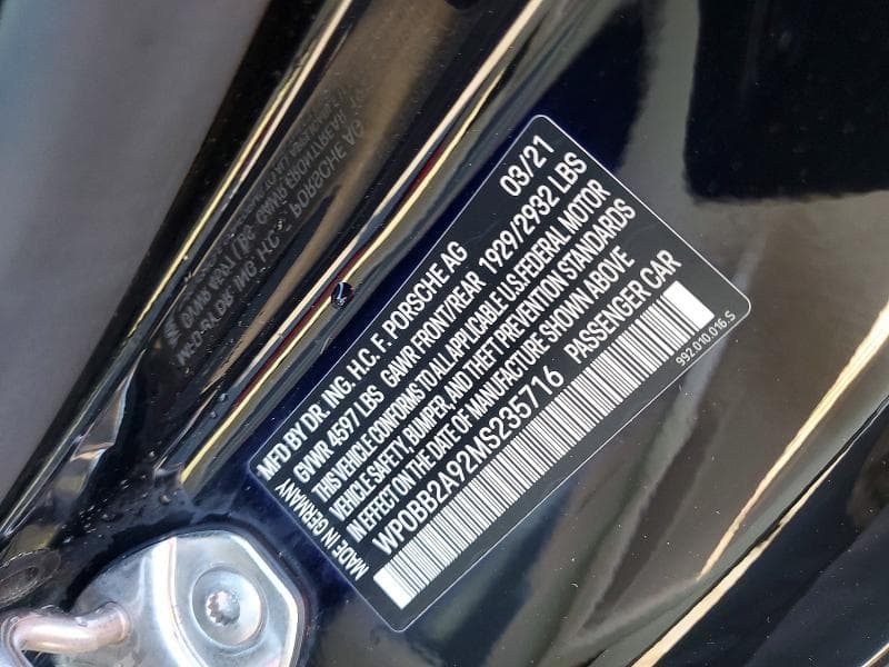 2021 PORSCHE 911 TARGA 4S 12