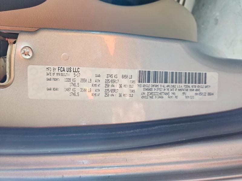 2017 DODGE GRAND CARAVAN SXT 13