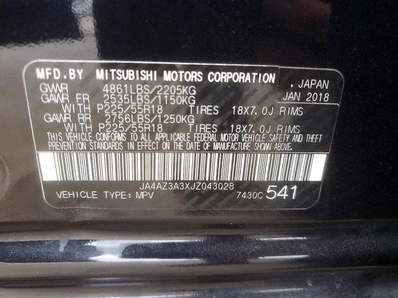 2018 MITSUBISHI OUTLANDER SE 14