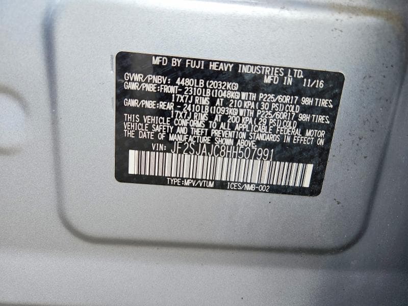2017 SUBARU FORESTER 2.5I LIMITED 13