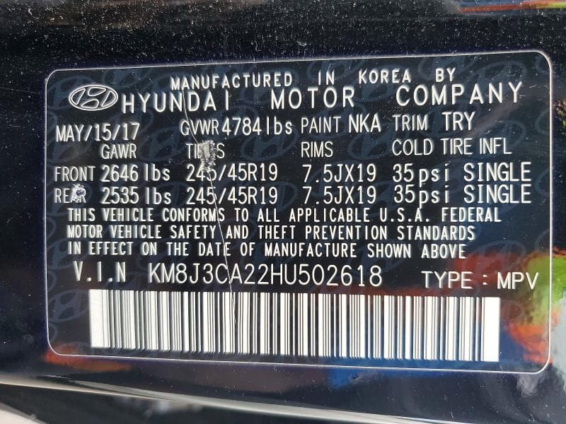 2017 HYUNDAI TUCSON SPORT 13