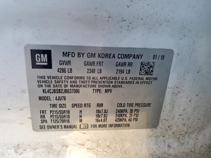 2018 BUICK ENCORE PREFERRED II 12