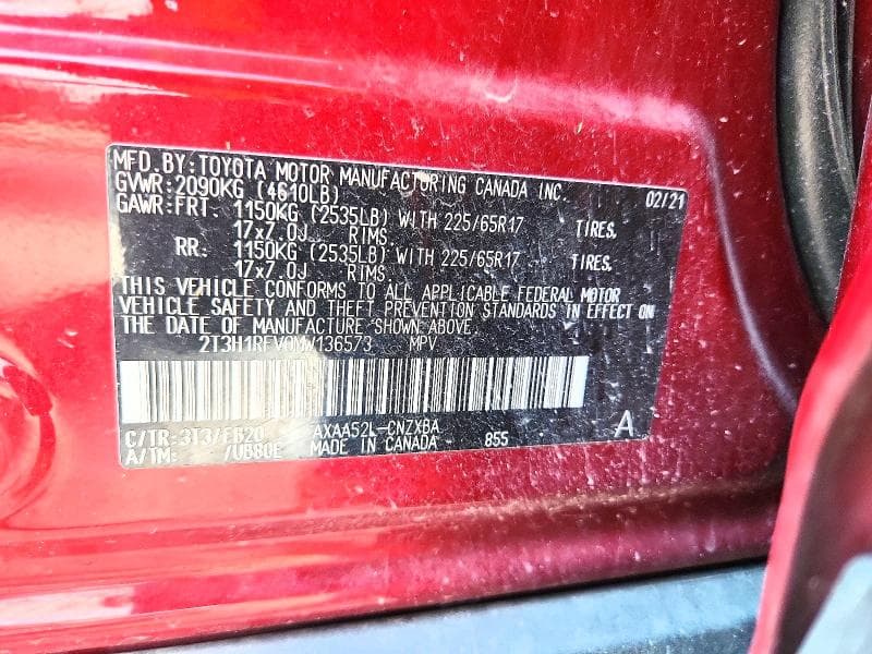 2021 TOYOTA RAV4 LE 12