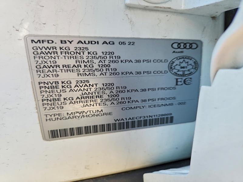 2022 AUDI Q3 KOMFORT 45 14