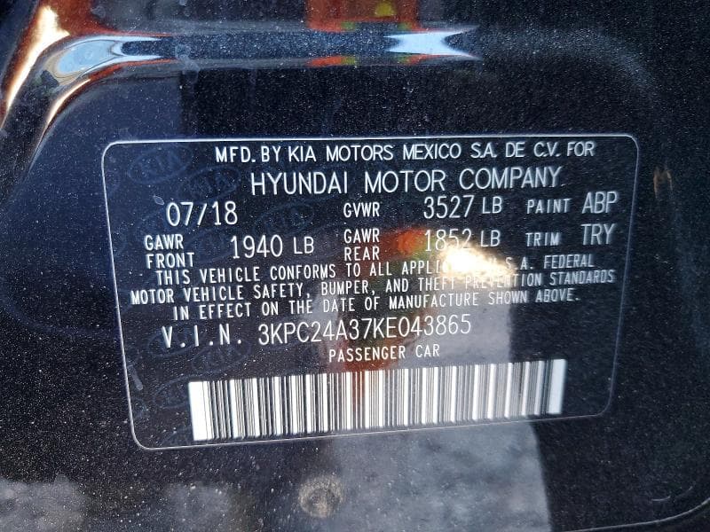 2019 HYUNDAI ACCENT SEL 12