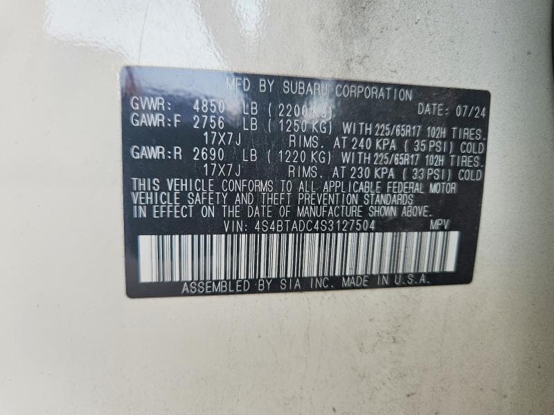 2025 SUBARU OUTBACK PREMIUM 13