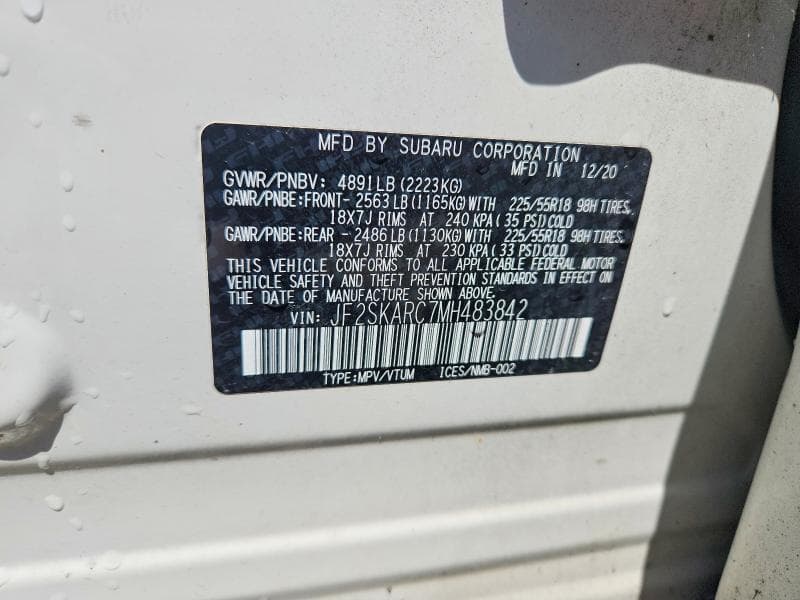 2021 SUBARU FORESTER SPORT 13