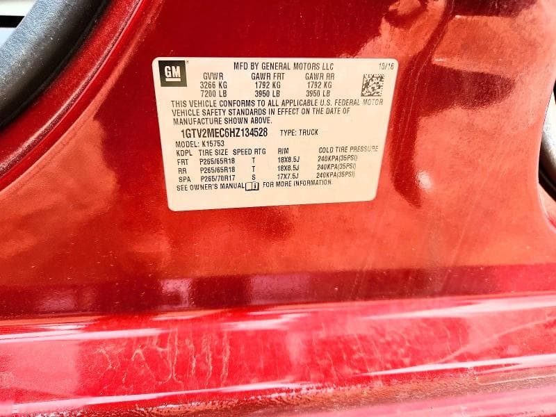2017 GMC SIERRA K1500 SLE 12