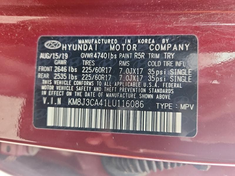 2020 HYUNDAI TUCSON VALUE 14