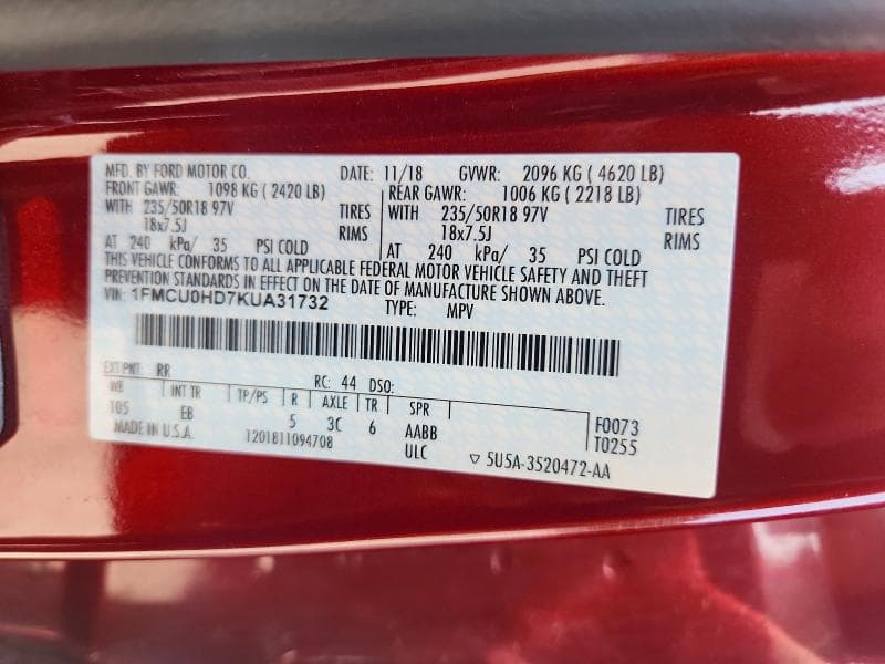 2019 FORD ESCAPE SEL 13