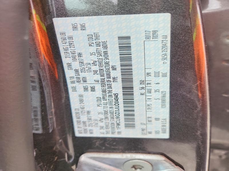 2018 FORD ESCAPE SE 13