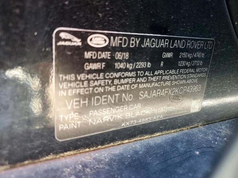 2019 JAGUAR XE 12