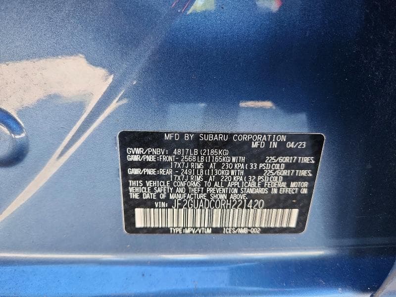 2024 SUBARU CROSSTREK PREMIUM 14