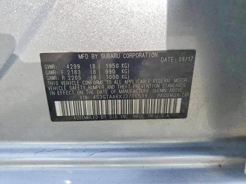 2018 SUBARU IMPREZA 13