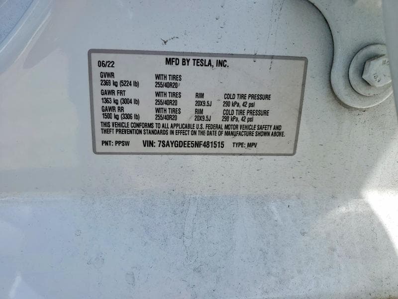 2022 TESLA MODEL Y 13