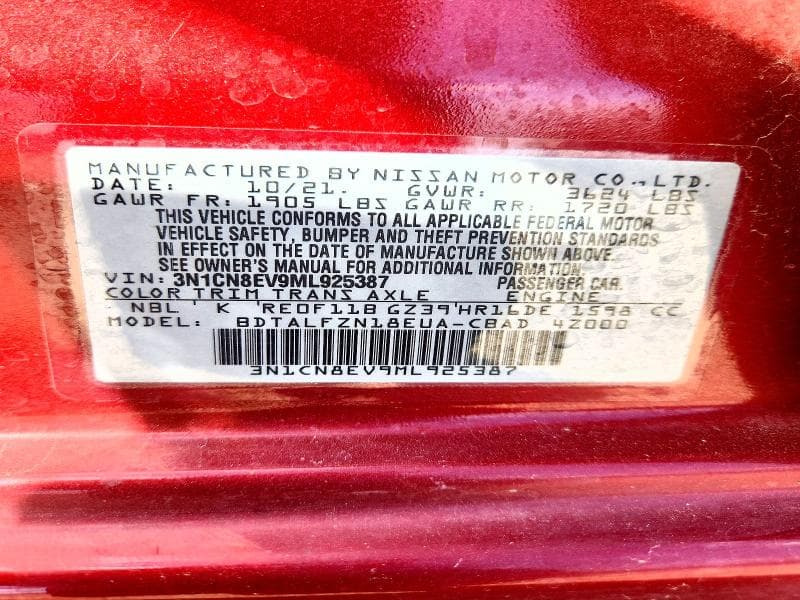 2021 NISSAN VERSA SV 12