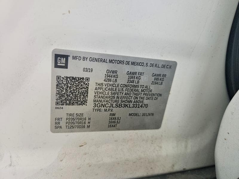 2019 CHEVROLET TRAX 1LT 12