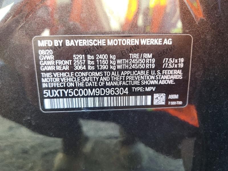 2021 BMW X3 XDRIVE30I 13