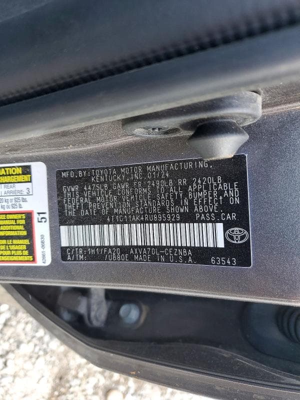 2024 TOYOTA CAMRY LE 12