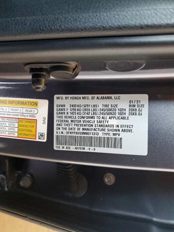 2021 HONDA PASSPORT EXL 14