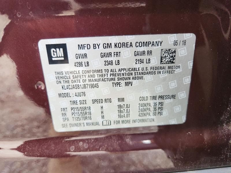 2018 BUICK ENCORE PREFERRED 13