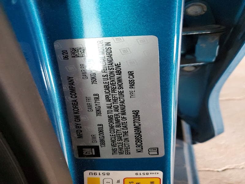 2021 CHEVROLET SPARK LS 12