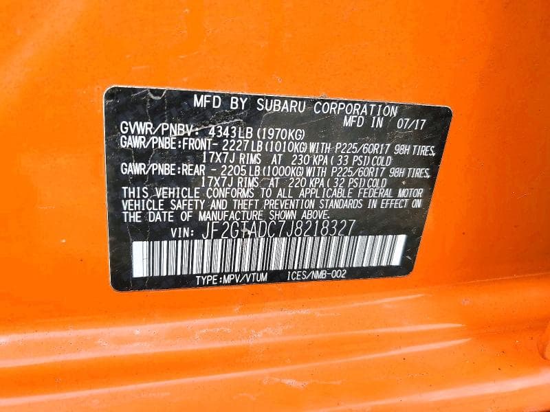 2018 SUBARU CROSSTREK PREMIUM 13