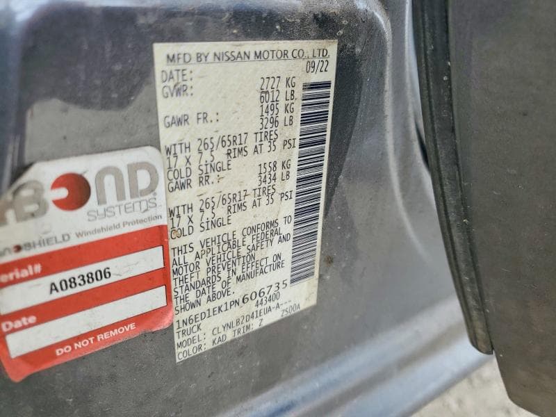 2023 NISSAN FRONTIER SV 12