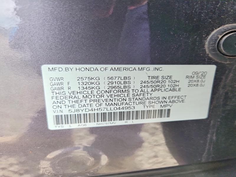 2020 ACURA MDX TECHNOLOGY 13