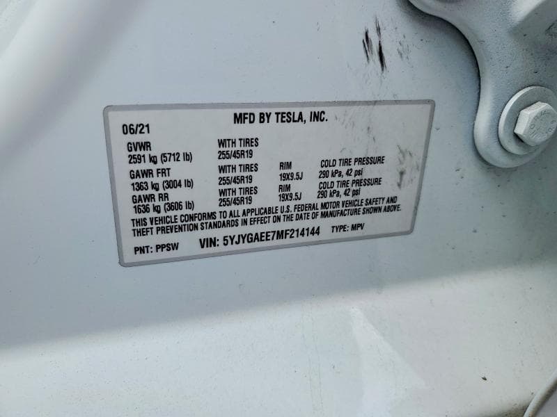2021 TESLA MODEL Y 12