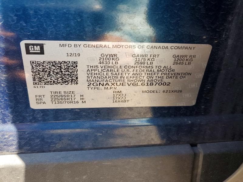 2020 CHEVROLET EQUINOX LT 14