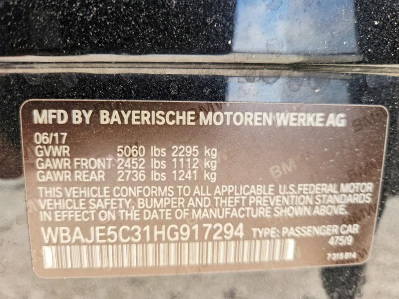 2017 BMW 540 I 12