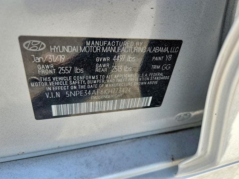 2019 HYUNDAI SONATA SEL 12